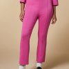 Vetements Marina Rinaldi | Pantalon Raccourci En Jersey Fuchsia