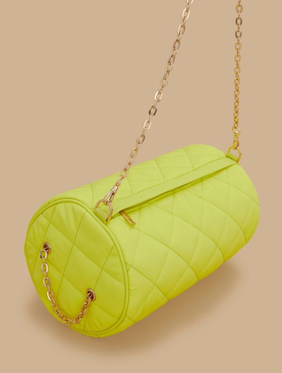 Accessoires Marina Rinaldi | Sac Porte Epaule Duchesse Matelasse Jaune