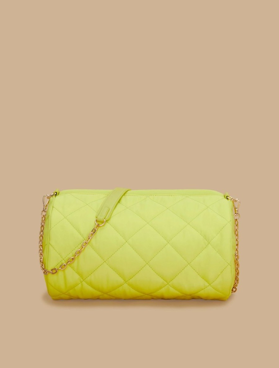 Accessoires Marina Rinaldi | Sac Porte Epaule Duchesse Matelasse Jaune