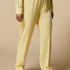 Vetements Marina Rinaldi | Pantalon Classique En Cady De Triacetate Citron