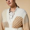 Vetements Marina Rinaldi | Cardigan En Laine Melangee Blanc