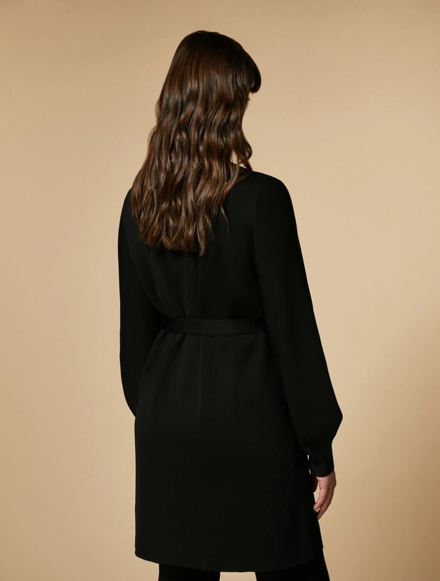 Vetements Marina Rinaldi | Cardigan En Viscose Extensible Noir