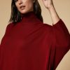 Vetements Marina Rinaldi | Robe En Laine Melangee Rouge