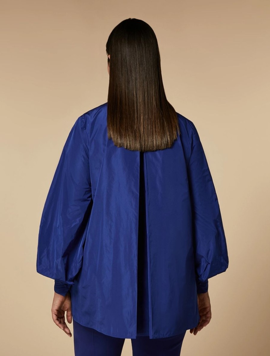 Vetements De Ceremonie Marina Rinaldi | Tunique En Taffetas Brode Bleuet