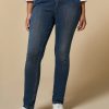 Vetements Marina Rinaldi | Jean Wonder Fit En Denim Jersey Bleu Ski