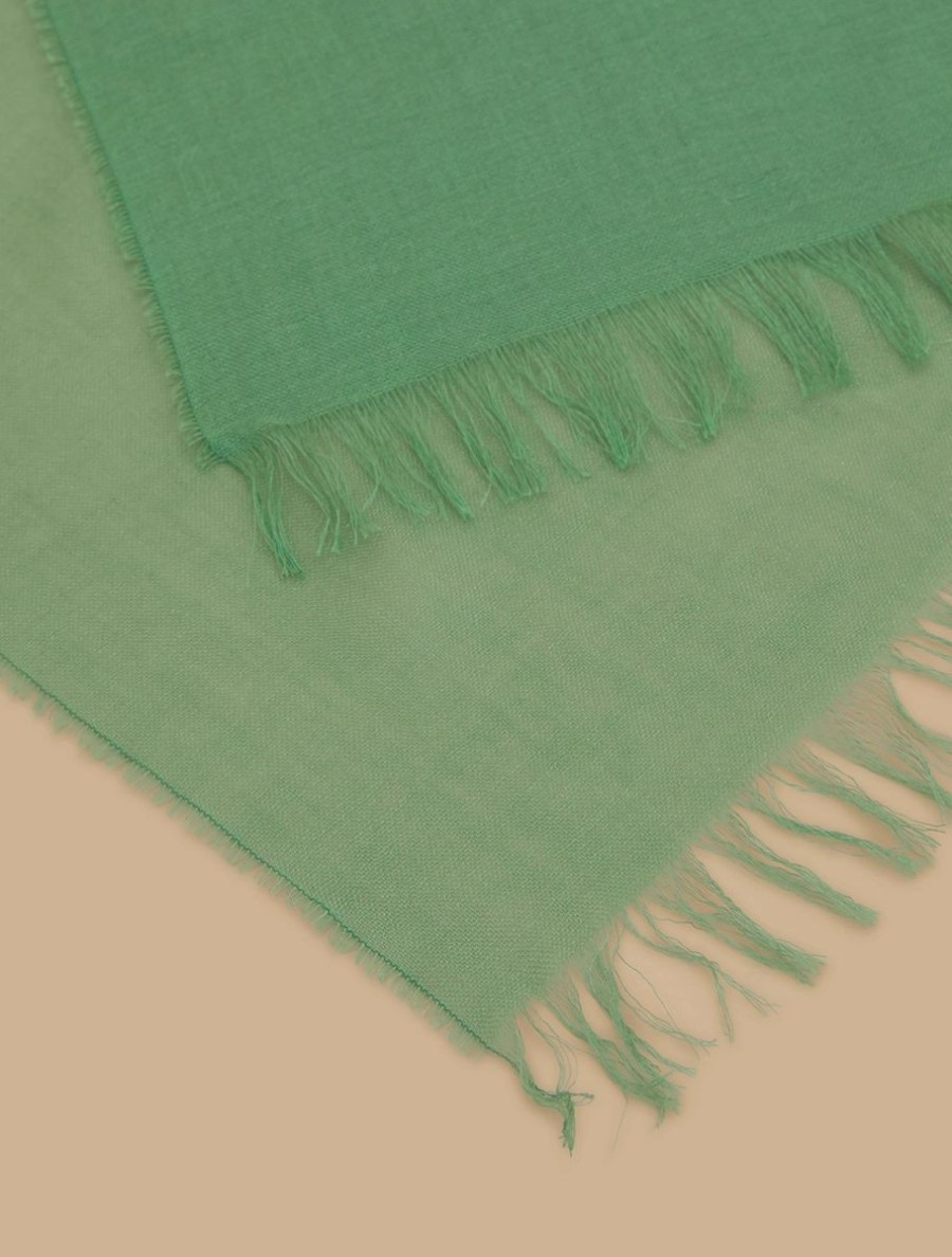 Accessoires Marina Rinaldi | Etole En Viscose Et Cachemire Vert