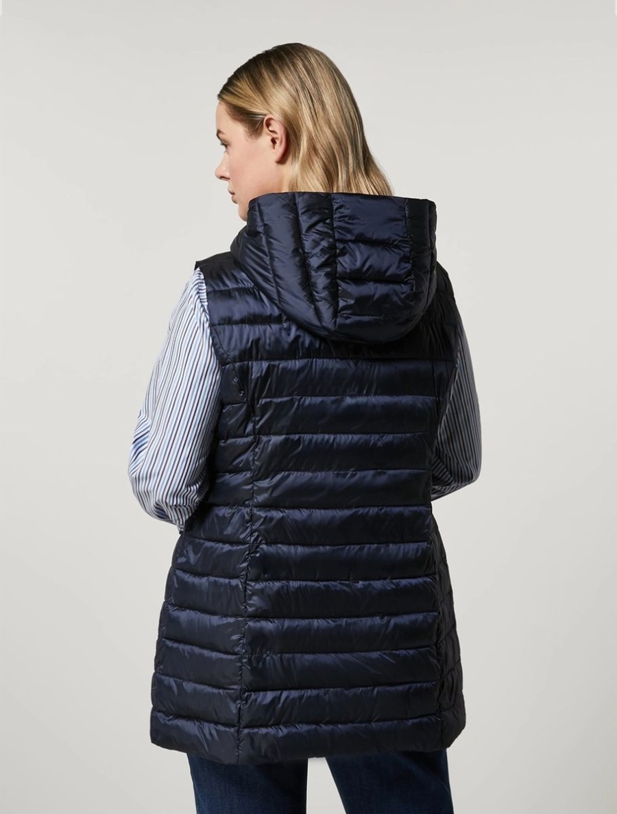 Vetements Marina Rinaldi | Gilet En Nylon Deperlant Outremer