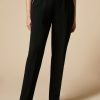 Vetements Marina Rinaldi | Pantalon Classique En Cady De Triacetate Noir