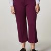 Vetements Marina Rinaldi | Pantalon En Coton Stretch Violet