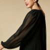 Vetements De Ceremonie Marina Rinaldi | Bolero En Crepe Georgette Noir