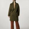 Vetements Marina Rinaldi | Manteau En Jersey Vert Fonce