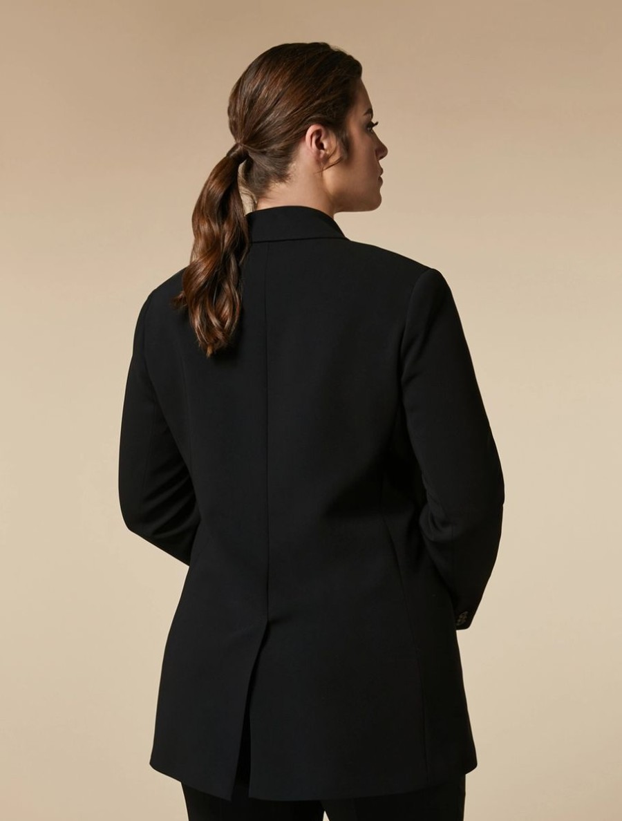 Vetements Marina Rinaldi | Blazer En Triacetate Noir