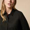 Vetements Marina Rinaldi | Chemise En Popeline Stretch Noir