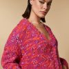 Vetements Marina Rinaldi | Cardigan En Fil Multicolore Fuchsia