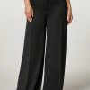 Vetements Marina Rinaldi | Pantalon En Crepe Envers Satin Noir