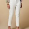 Vetements Marina Rinaldi | Pantalon En Coton Melange Blanc