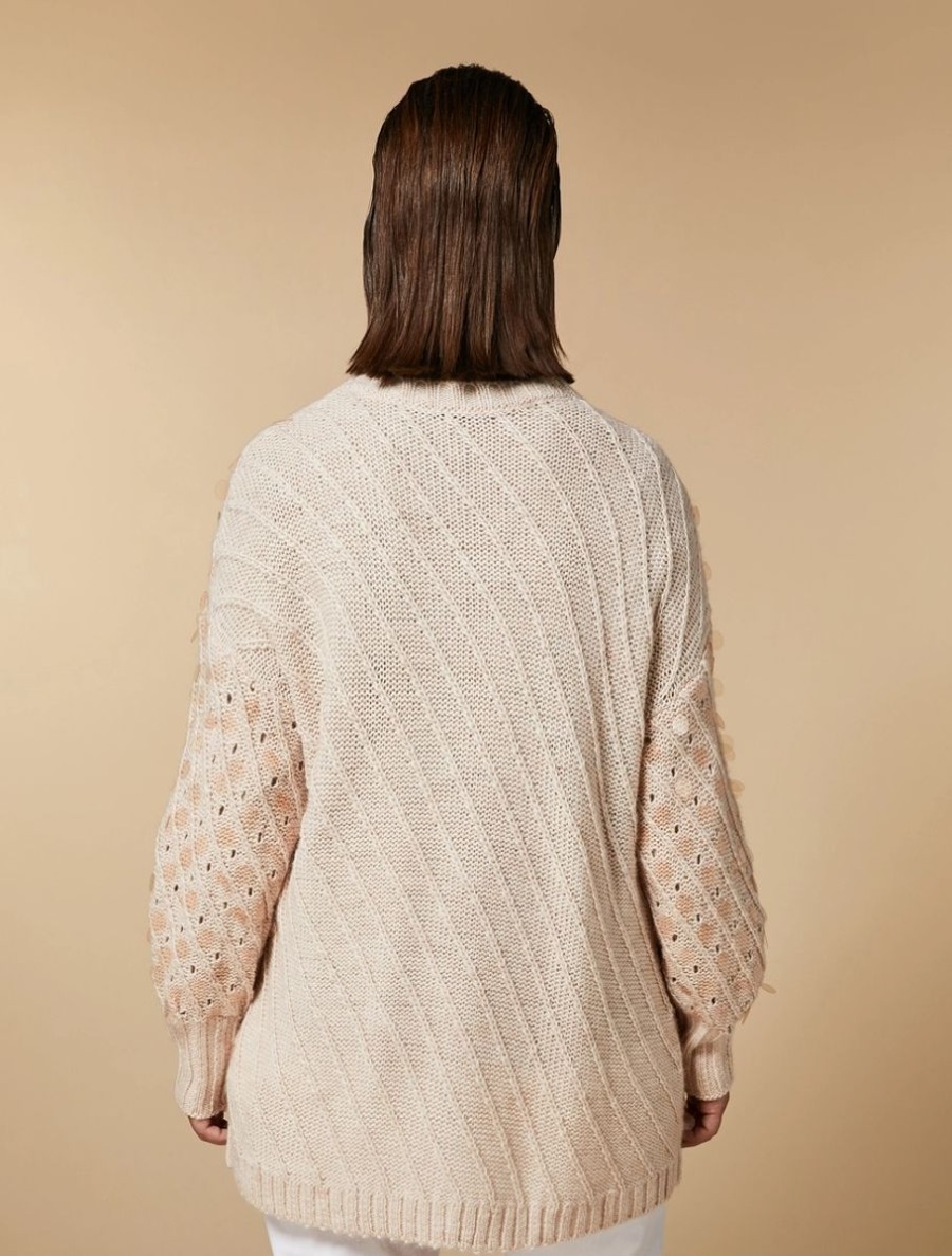 Vetements Marina Rinaldi | Cardigan En Alpaga Melange A Sequins Colonial