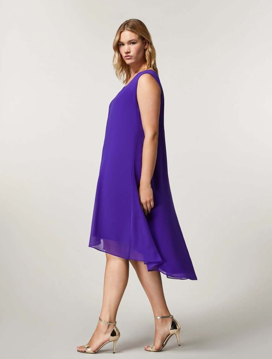 Vetements Marina Rinaldi | Robe Georgette Violet