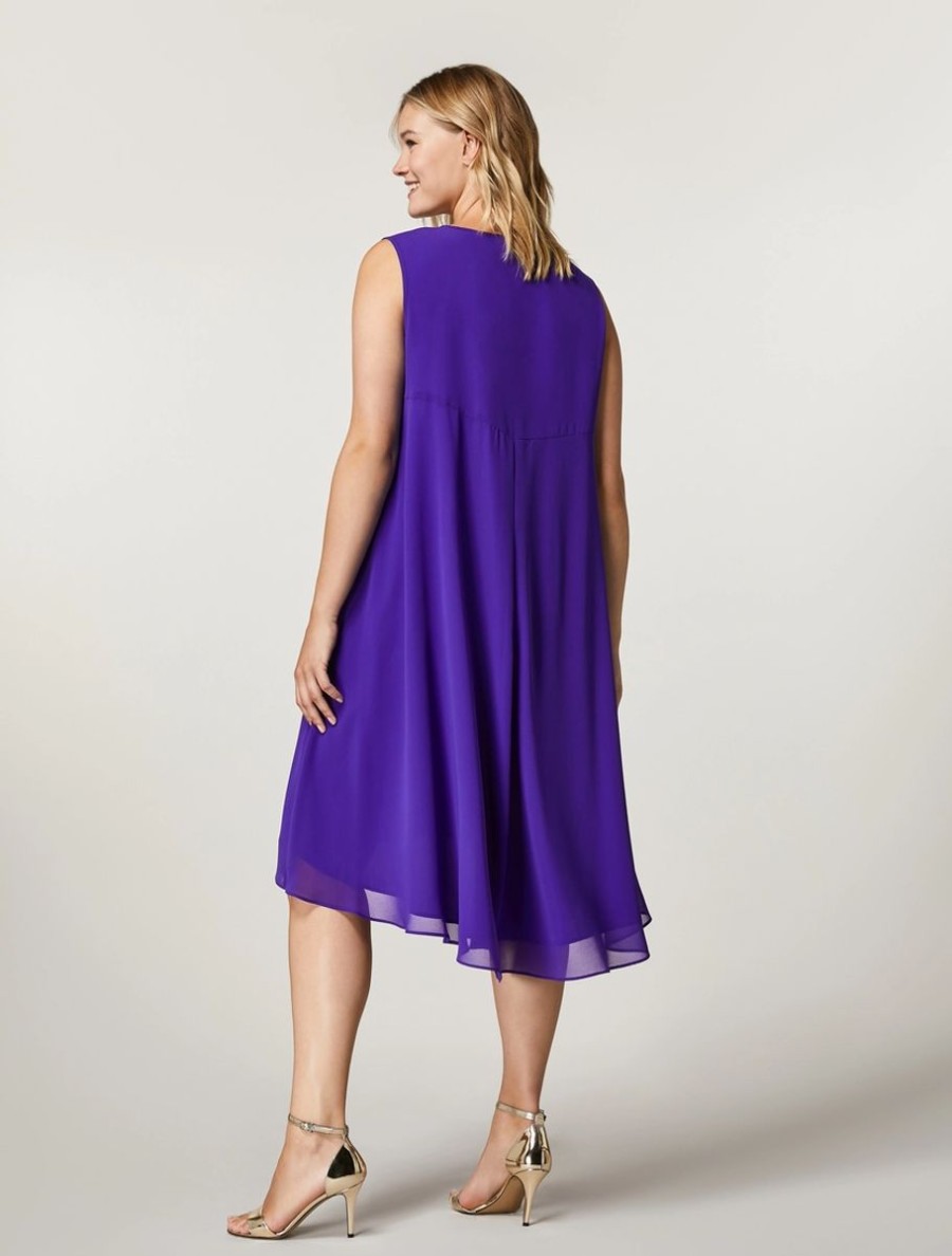 Vetements Marina Rinaldi | Robe Georgette Violet