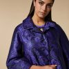 Vetements De Ceremonie Marina Rinaldi | Manteau En Lame Jacquard Violet