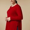 Vetements Marina Rinaldi | Pull En Laine Rouge