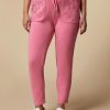 Vetements Marina Rinaldi | Le Jogger Jersey Brode Rose