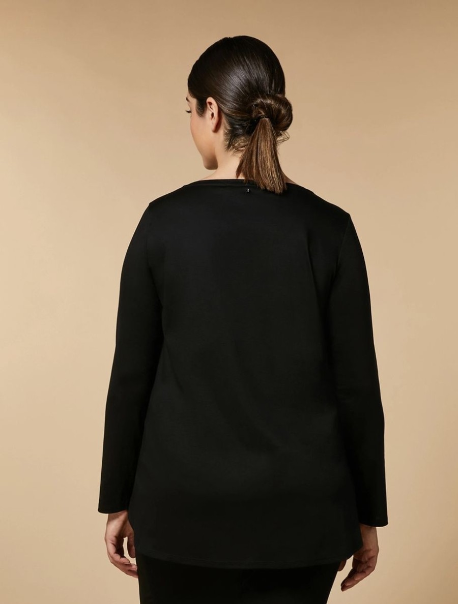 Vetements Marina Rinaldi | Tee-Shirt En Jersey Noir