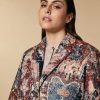 Vetements Marina Rinaldi | Manteau Jacquard Tapisserie Bordeaux