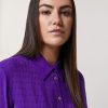 Vetements Marina Rinaldi | Tunique En Tissu Jacquard Violet