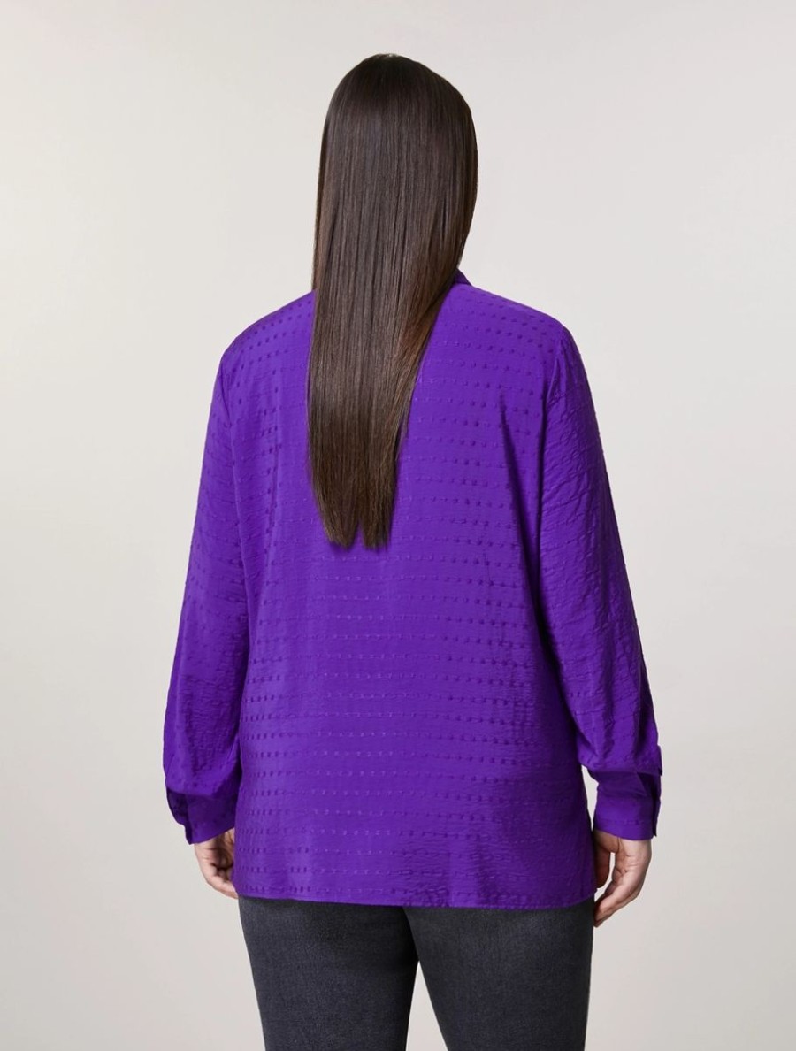 Vetements Marina Rinaldi | Tunique En Tissu Jacquard Violet