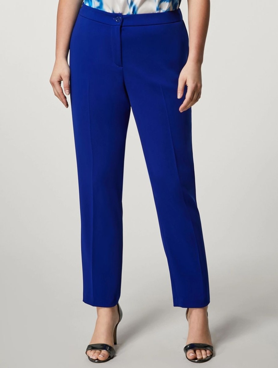 Vetements Marina Rinaldi | Pantalon En Cady Bleuet