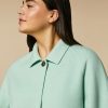 Vetements Marina Rinaldi | Veste Lourde En Laine Et Cachemire Double Face Vert Pastel