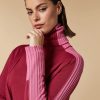 Vetements Marina Rinaldi | Cardigan En Laine Melangee Fuchsia