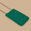 Accessoires Marina Rinaldi | Pochette Telephone En Tissu Enduit Vert