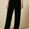 Vetements Marina Rinaldi | Pantalon En Jersey De Velours Noir