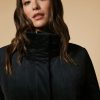 Vetements Marina Rinaldi | Doudoune En Velours Noir