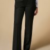 Vetements Marina Rinaldi | Pantalon En Flanelle Stretch Gris Fonce