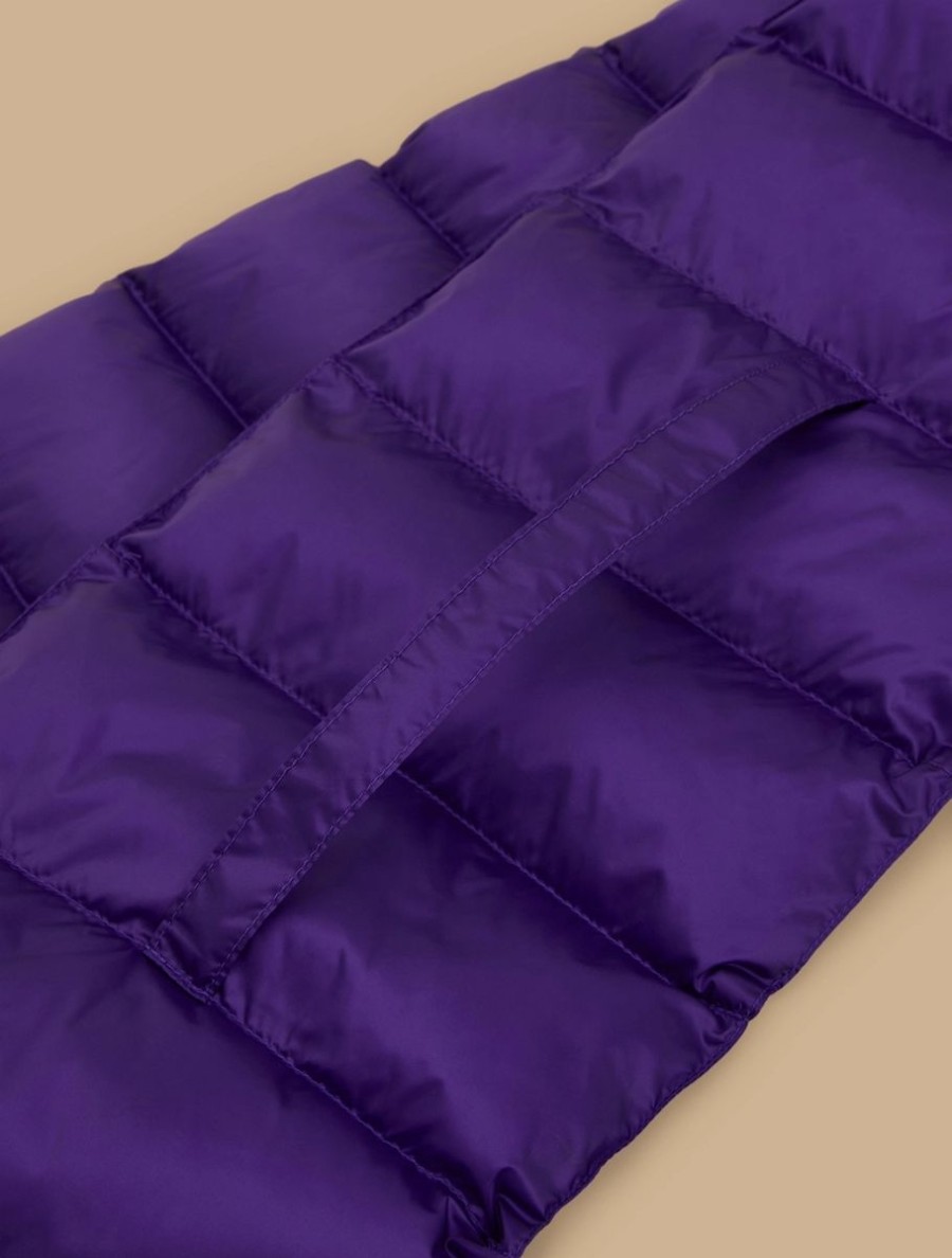 Accessoires Marina Rinaldi | Echarpe Matelassee En Tissu Irise Violet