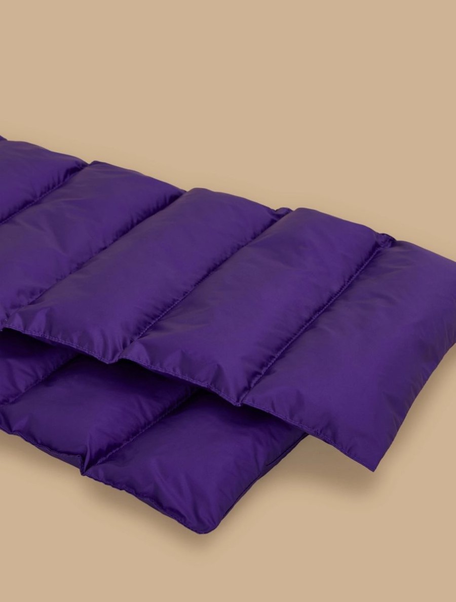 Accessoires Marina Rinaldi | Echarpe Matelassee En Tissu Irise Violet