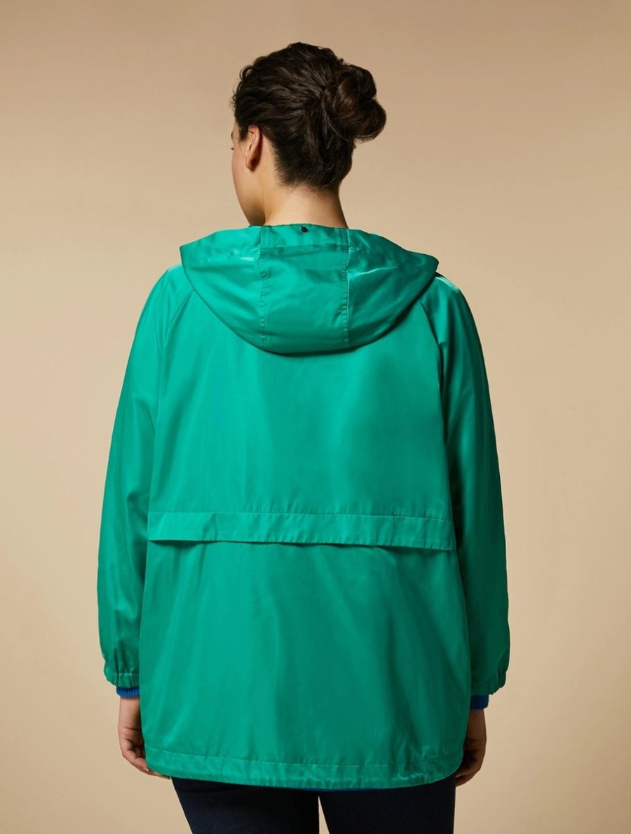 Vetements Marina Rinaldi | Impermeable Satine Deperlant Vert Pastel