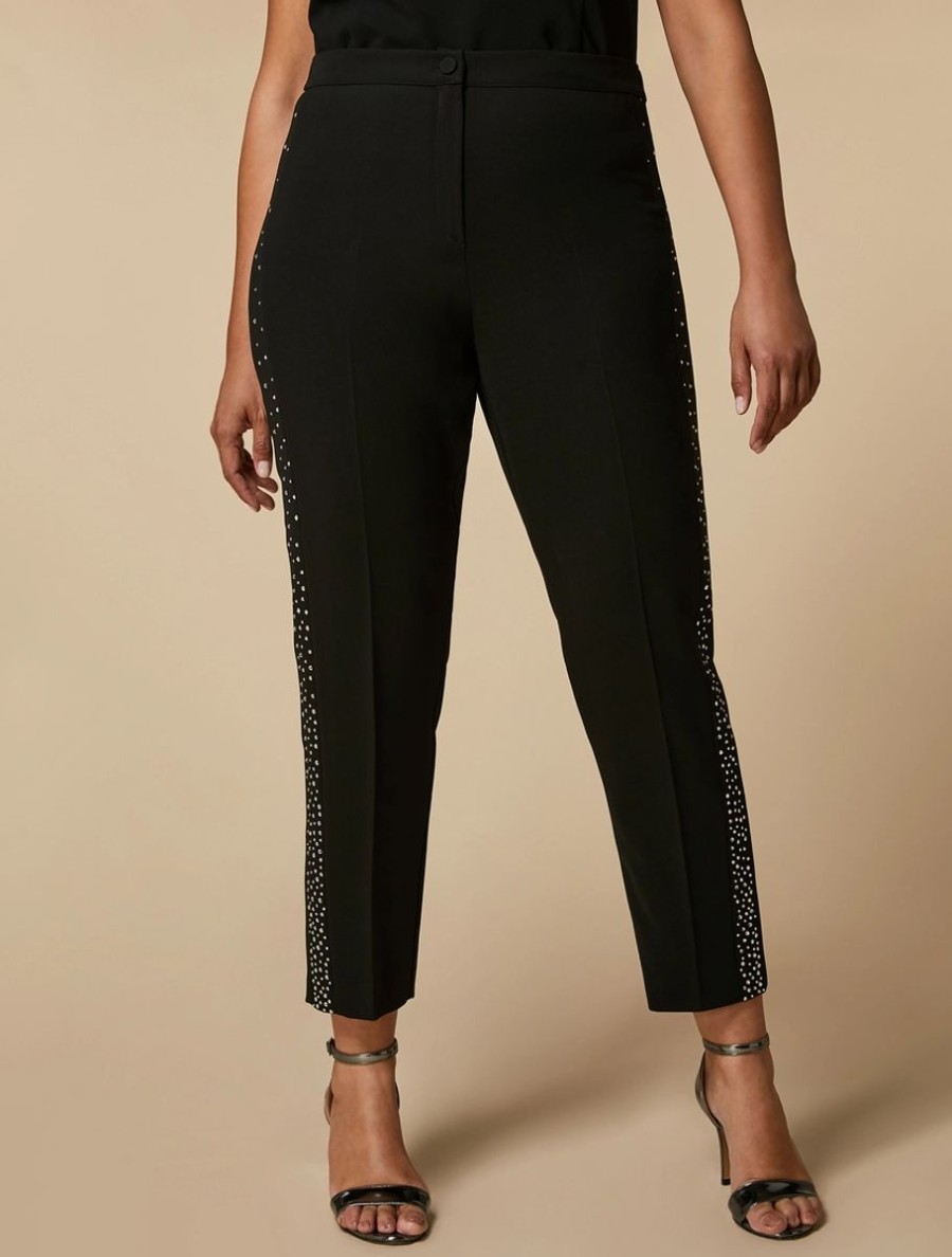 Vetements Marina Rinaldi | Pantalon En Cady Stretch Noir