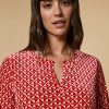 Vetements Marina Rinaldi | Robe En Jersey De Velours Imprime Rouge