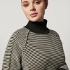 Vetements Marina Rinaldi | Pull En Laine Et Viscose Gris Fonce