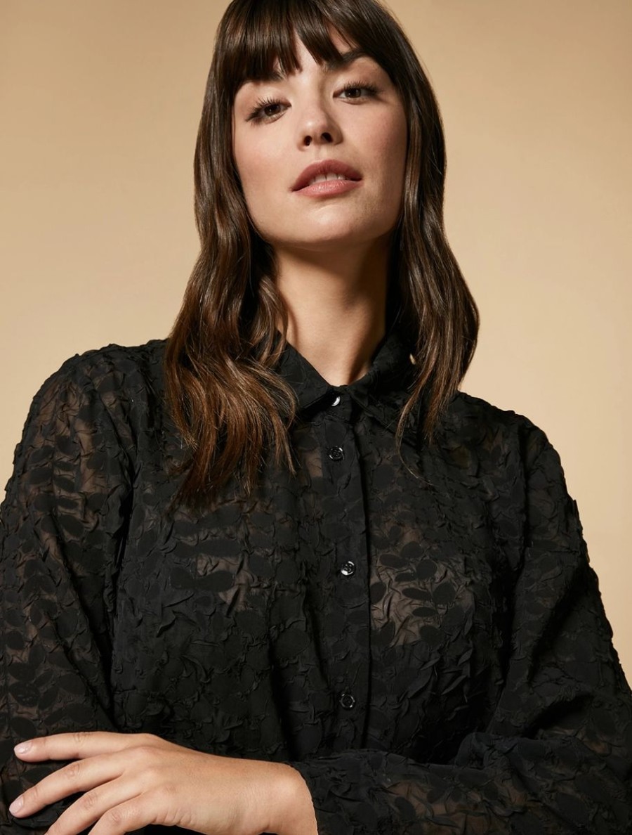 Vetements Marina Rinaldi | Chemise Jacquard Noir