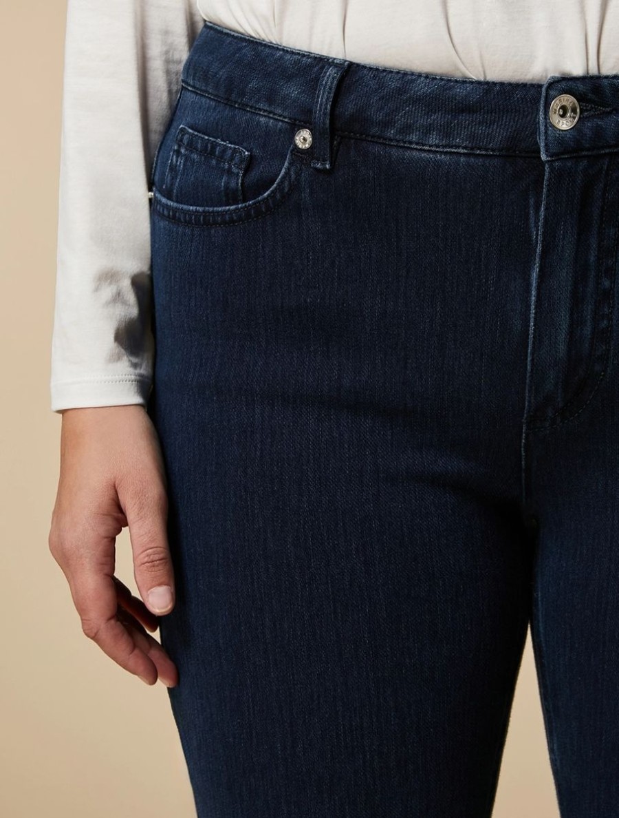 Vetements Marina Rinaldi | Jean En Denim Jersey Wonder Fit Bleu Nuit