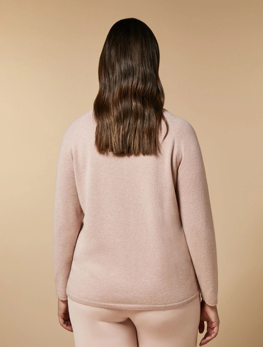 Vetements Marina Rinaldi | Pull En Laine Et Cachemire Rose