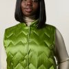 Vetements Marina Rinaldi | Gilet Matelasse En Duvet Vert