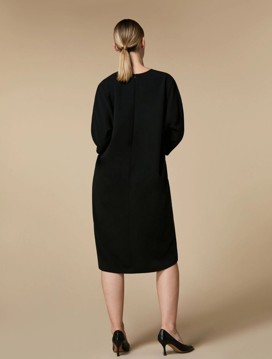 Vetements Marina Rinaldi | Robe En Triacetate Noir