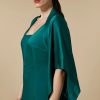 Vetements De Ceremonie Marina Rinaldi | Bolero En Tissu Brillant Vert