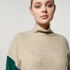 Vetements Marina Rinaldi | Pull Bicolore Vert Fonce